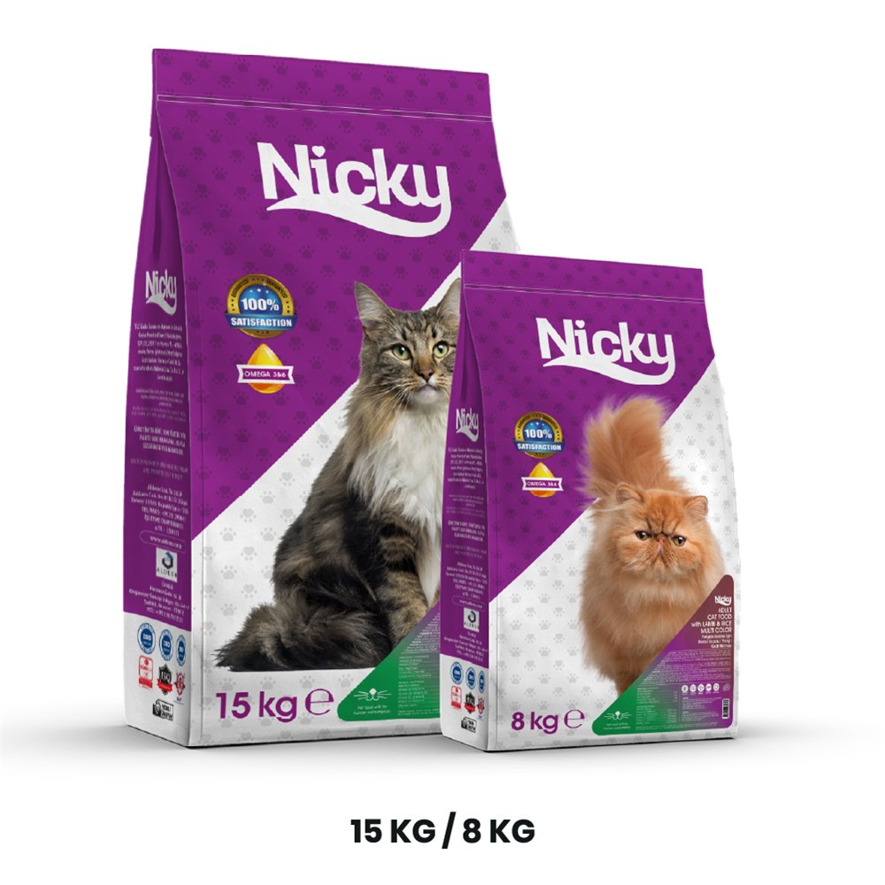 Nicky Multicolor Kuzulu / Pirinçli Kedi Maması