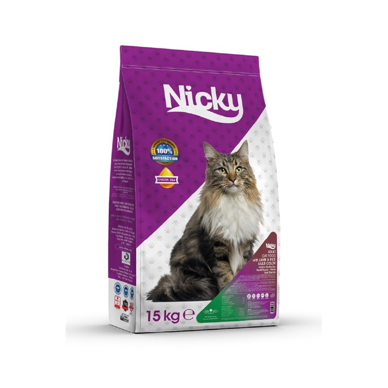 Nicky Multicolor Kuzulu / Pirinçli Kedi Maması