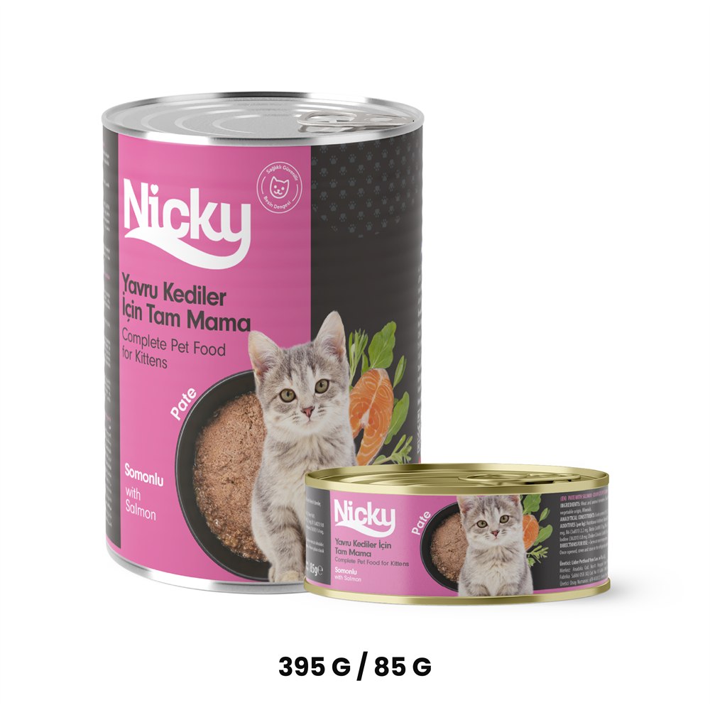 Nicky Yavru Kedi Yaş Maması – Somonlu Pate