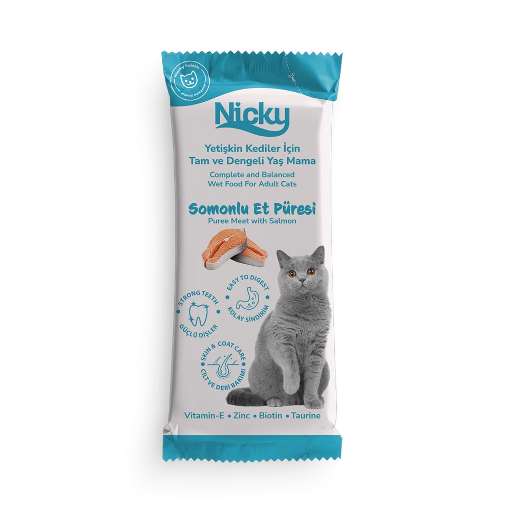 Nicky Adult Cat Puree Meat with Salmon