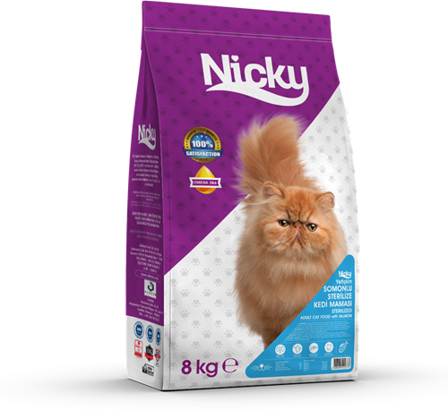 Nicky Sterilized Salmon Cat Food 8KG