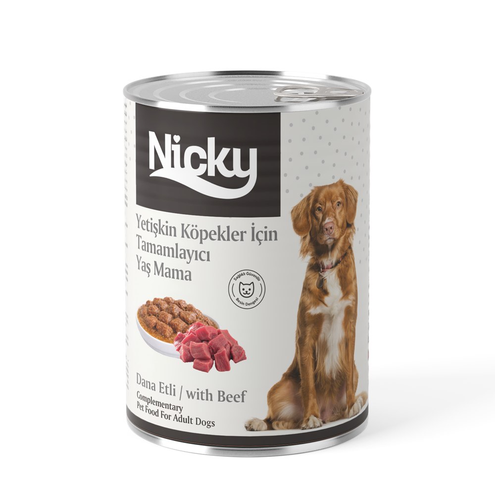 Nicky Adult Dog Meaty Chunks with Beef in Gravy