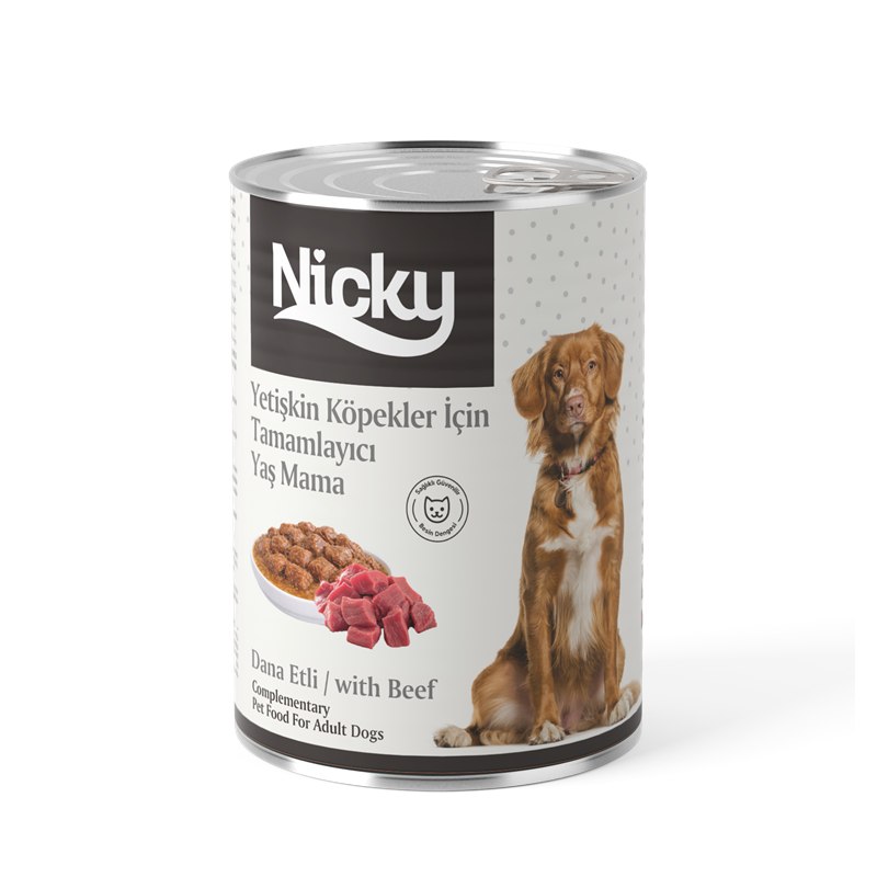 Nicky Adult Dog Meaty Chunks with Beef in Gravy