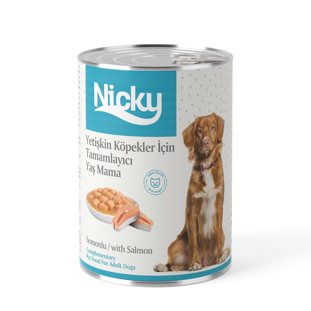 Nicky Adult Dog Meaty Chunks with Salmon in Gravy