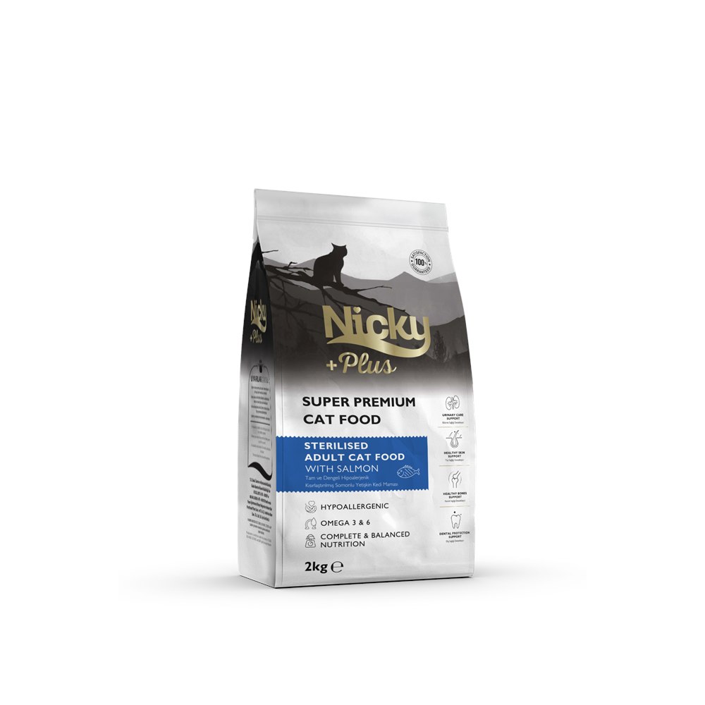 Nicky Plus Sterilised Adult Cat Food with Salmon