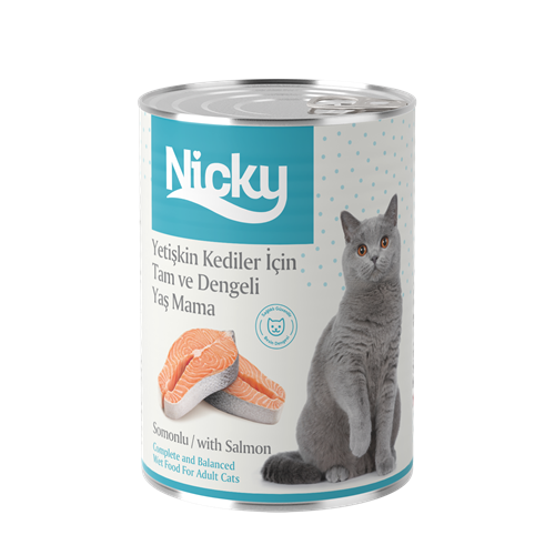 Nicky Adult Cat Wet Food – With Salmon 400GR