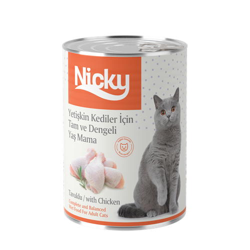 Nicky Adult Cat Wet Food – With Chicken Meat 400GR