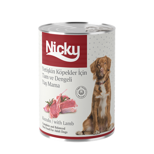Nicky Wet Food For Adult Dogs – With Lamb Meat 400GR